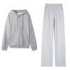 Women's Casual Cotton Tracksuit Set Loose Fit Korean Style Loungewear Two-Piece Outfit