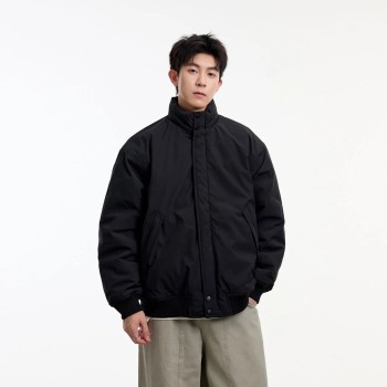 Men's American High Street Duck Down Puffer Jacket - Stand Collar Warm Winter Coat
