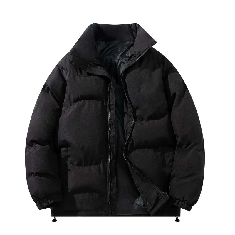 Unisex Oversized Puffer Jacket - Stand Collar Thickened Warm Winter Couple Coat