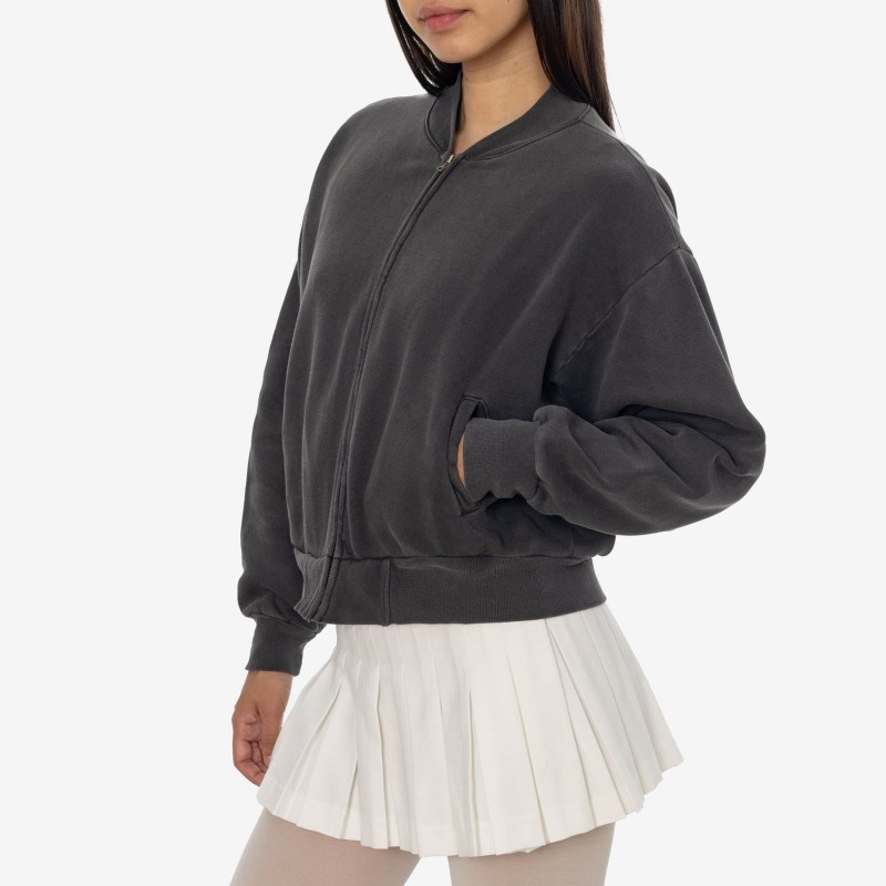 ALP375GD - Alpine Fleece Zip Up Cropped Bomber