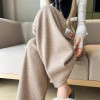 Women's Light Grey Lamb Fleece Wide Leg Pants - High Waisted Loose Fit Convertible Track Pants