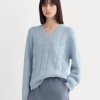 Cloud Pattern V-neck Sweater