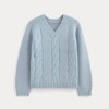 Cloud Pattern V-neck Sweater