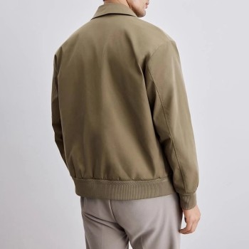 Men's Spring & Autumn Casual Lapel Jacket Solid Color Regular-fit Breathable Korean Style Outerwear
